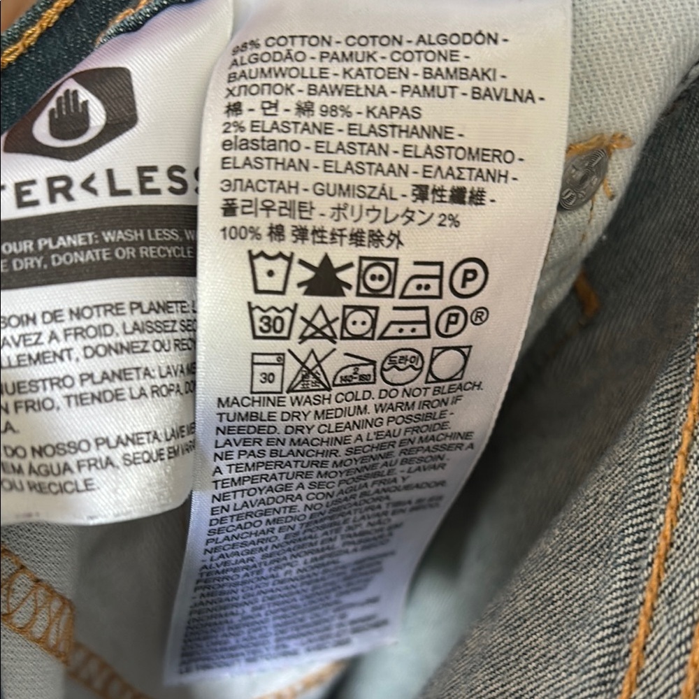 Levi’s Blue Straight-Leg Jeans with Regular Fit size Unisex 28x32 - Picture 7 of 11